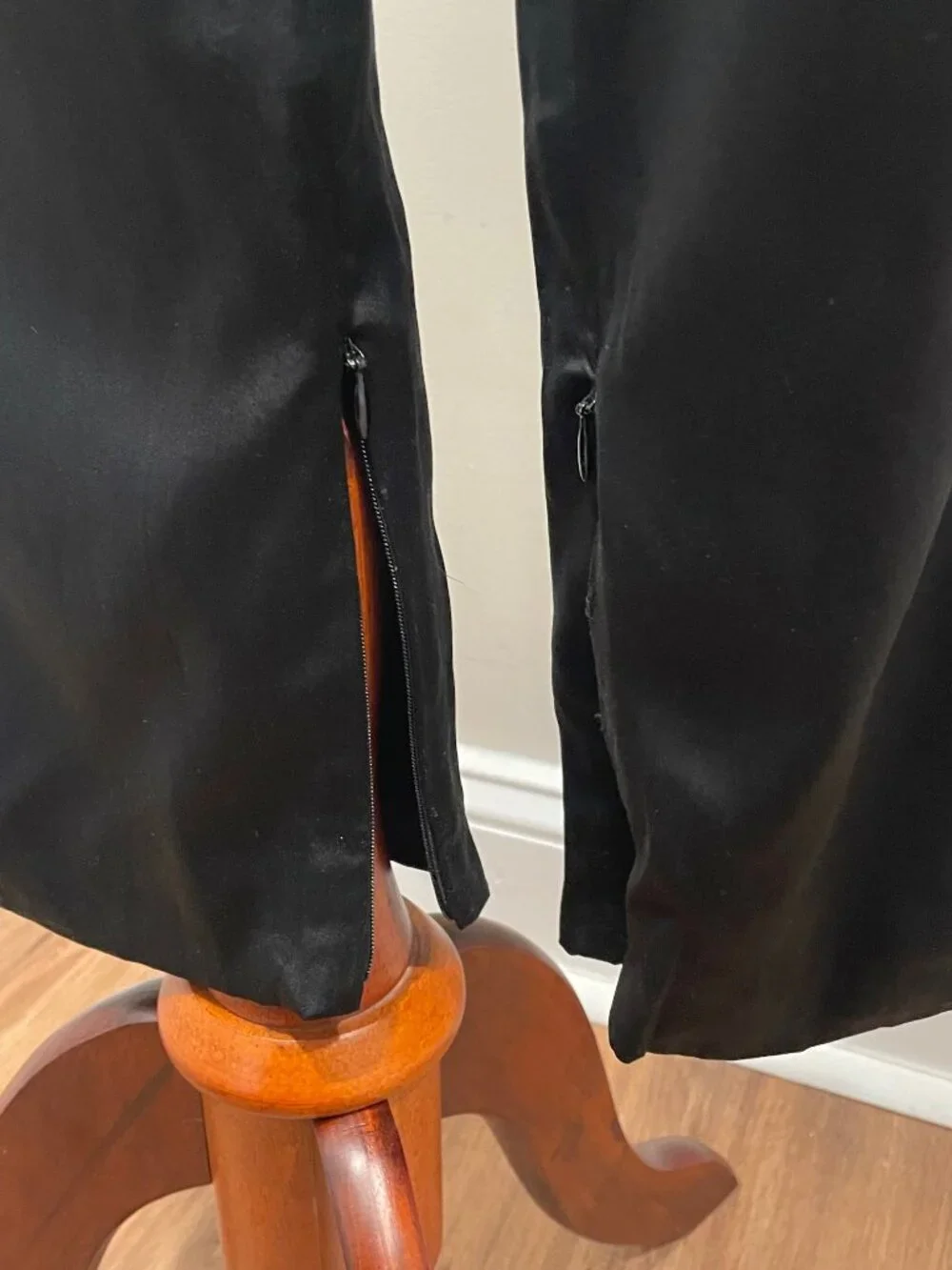 CHANEL Black Pants with Zippered Pockets and Zipper Detailing on Ankles